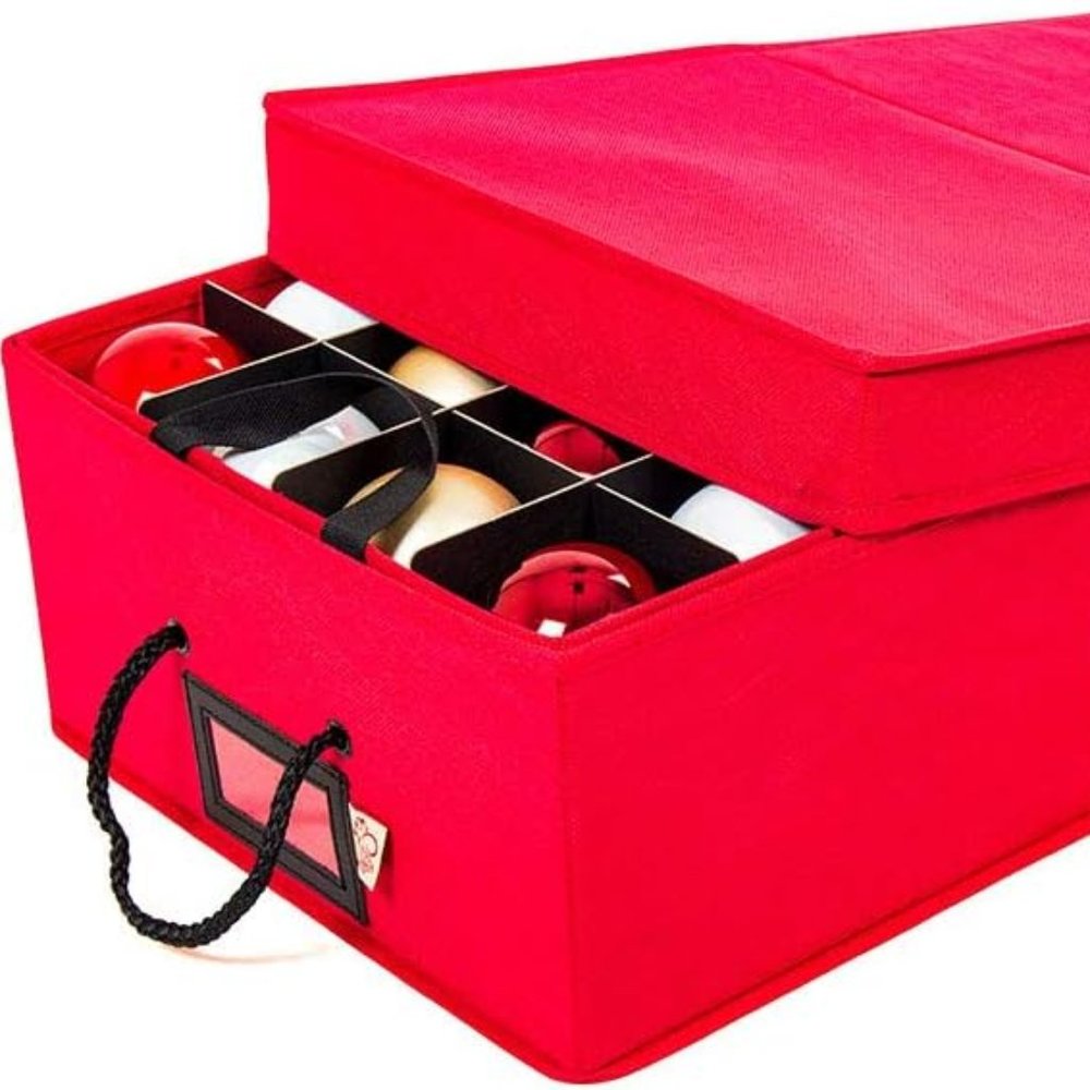 Bags [Christmas Ornament Storage Box with Dividers] - (Holds 48‎ Ornaments
